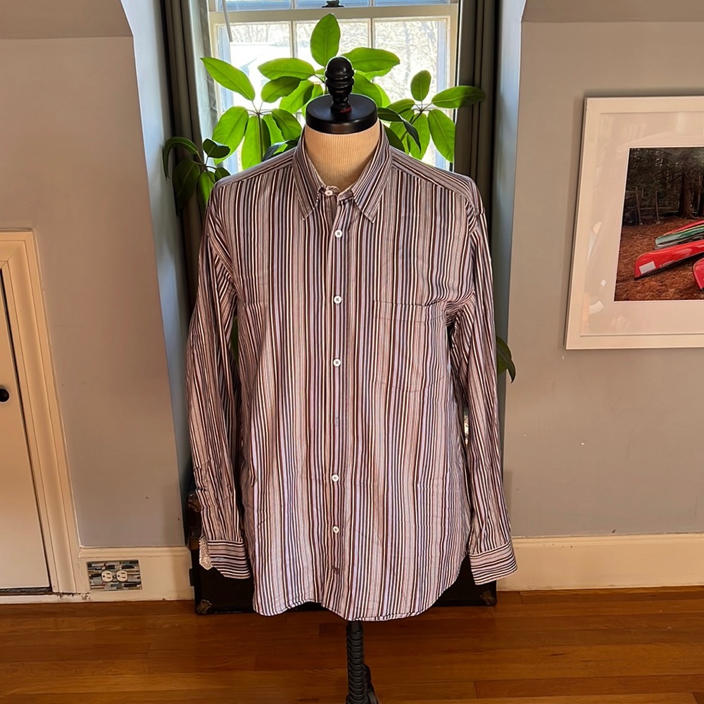 Bugatchi  Contrast Trim Dress Shirt Xl